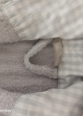 Gri Nakışlı Erkek Çocuk Bornozu - Görsel 6