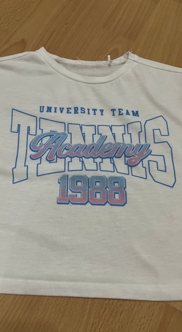 Beyaz Baskılı Kız Tişörtü - Görsel 2