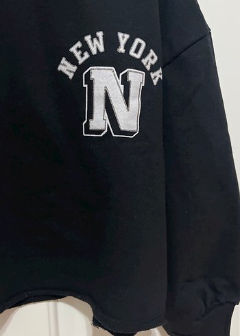 Siyah Baskılı Yarım Boğazlı Sweatshirt - Görsel 2