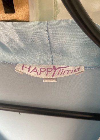 Uzun, bol kesim mavi kadın  hamile sabahlığı - Görsel 2