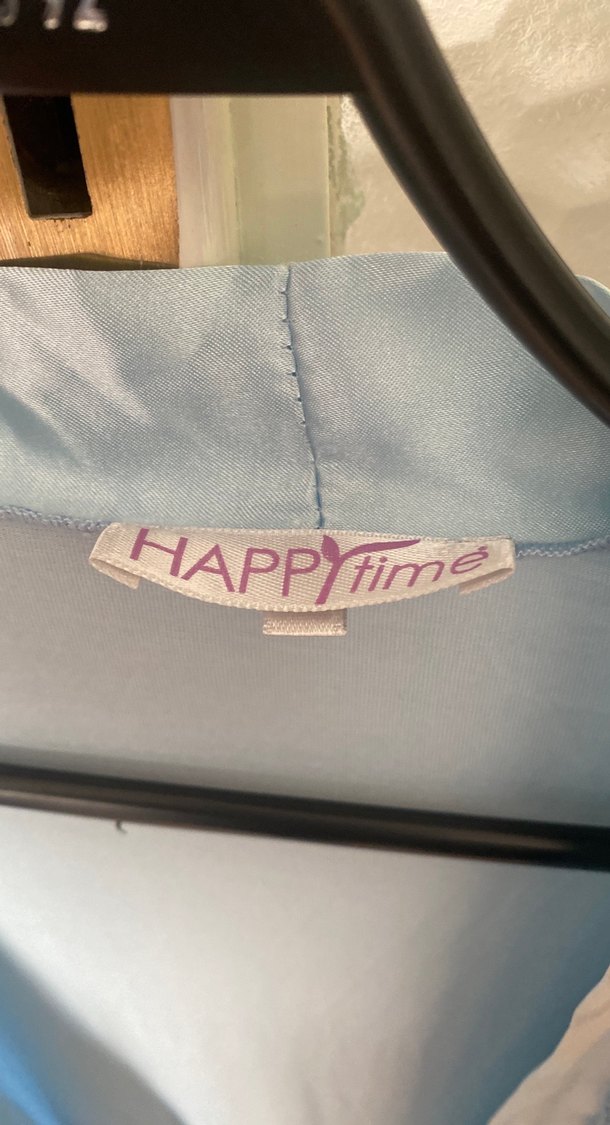 Uzun, bol kesim mavi kadın  hamile sabahlığı - Görsel 2