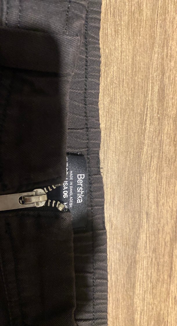 Siyah Cepli Fermuarlı Mini Denim Etek - Görsel 2