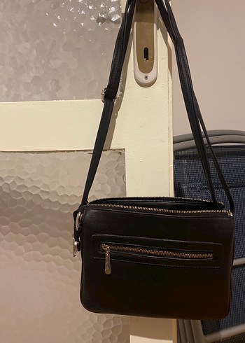 Klasik Siyah suni  Deri Kadın kol çantası - Görsel 5