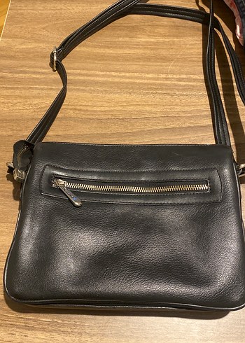 Klasik Siyah suni  Deri Kadın kol çantası - Görsel 3