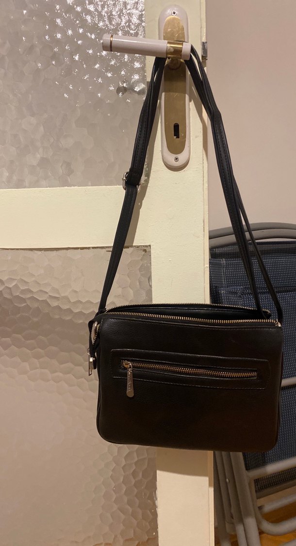 Klasik Siyah suni  Deri Kadın kol çantası - Görsel 5