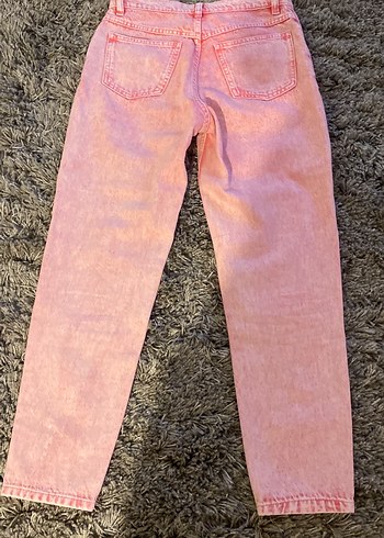 Pembe normal kesim taşlanmış KadınKot Pantolon - Görsel 3