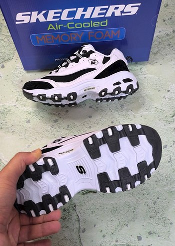 Skechers Kadın Siyah Beyaz Spor Ayakkabı - Görsel 6