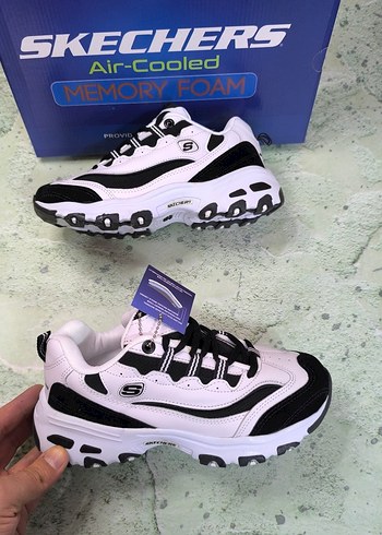 Skechers Kadın Siyah Beyaz Spor Ayakkabı - Görsel 7