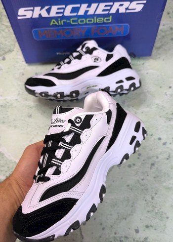 Skechers Kadın Siyah Beyaz Spor Ayakkabı - Görsel 8