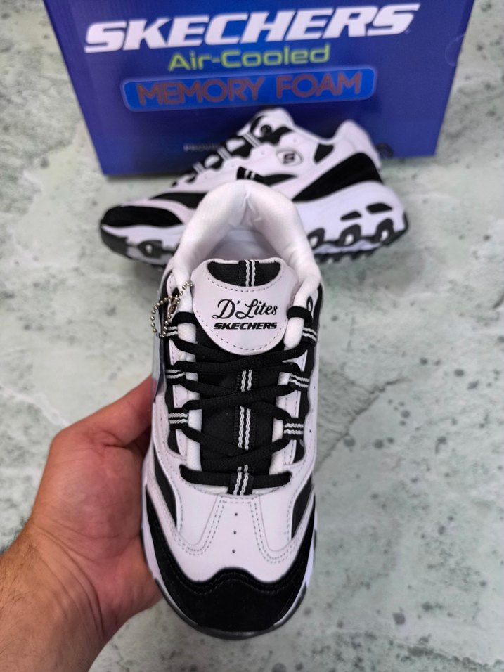 Skechers Kadın Siyah Beyaz Spor Ayakkabı - Görsel 4