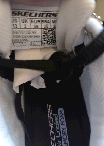 Skechers Siyah-Beyaz Spor Ayakkabı - Görsel 8