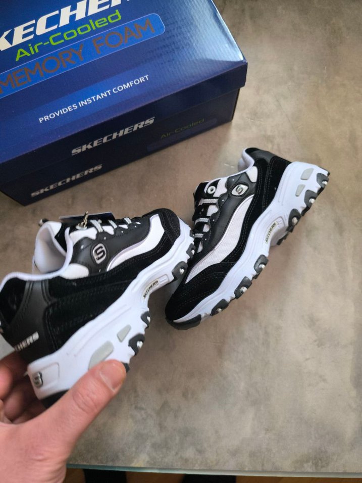 Skechers Siyah-Beyaz Spor Ayakkabı - Görsel 5