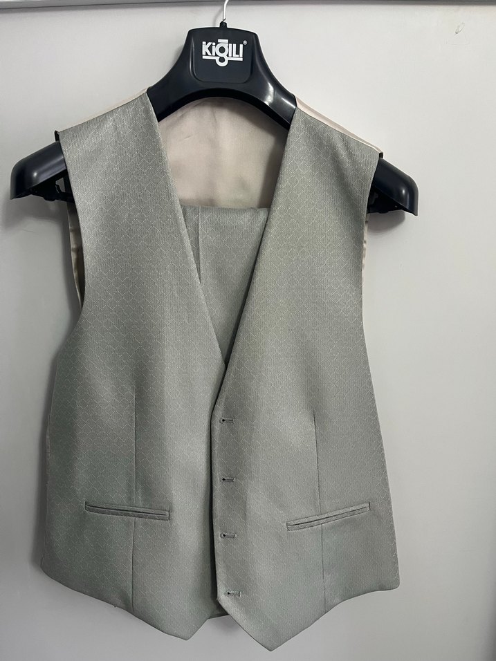 Gri Erkek Kruvaze Takım Elbise - Görsel 3