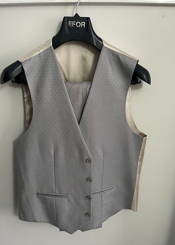 Gri Klasik Kesim Erkek Takım Elbise - Görsel 3