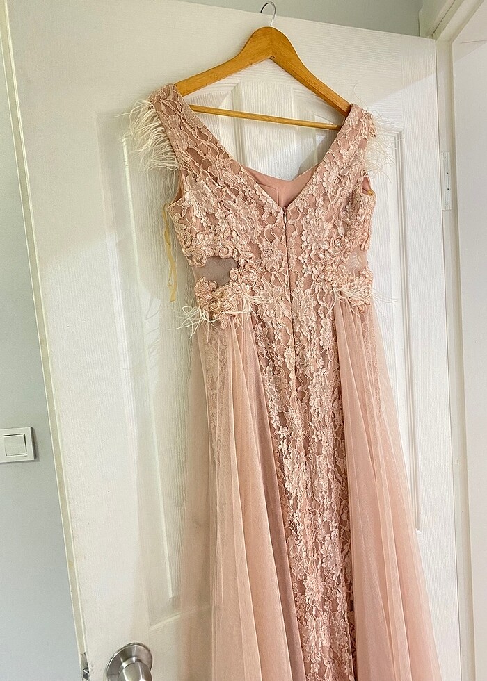 Abiye toz pembe - Görsel 4