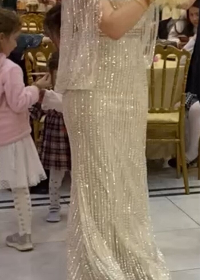 bej rengi abiye - Görsel 2