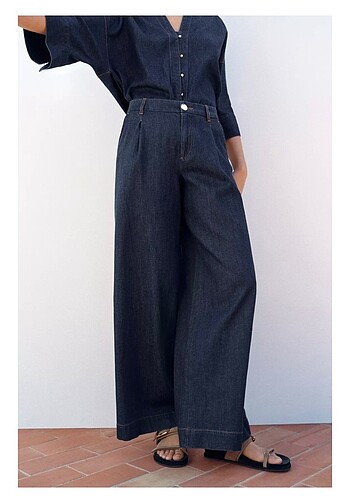 Zara Zara high west wide leg jean