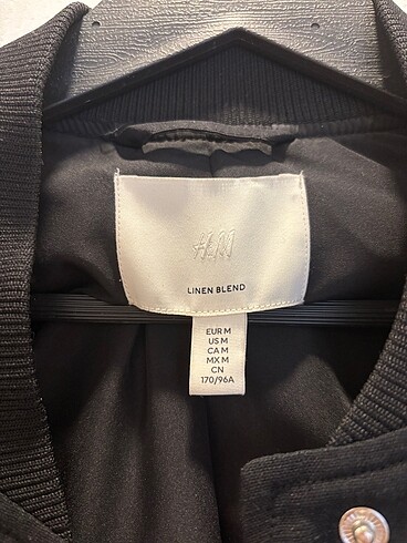 m Beden H&M siyah bomber