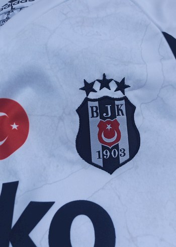 Beyaz Beşiktaş Baskılı Erkek Tişört - Görsel 10