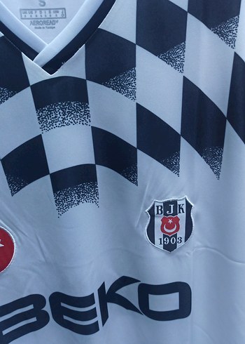 Beyaz Baskılı Erkek Kısa Kollu Jersey - Görsel 5