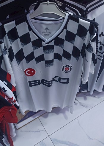Beyaz Baskılı Erkek Kısa Kollu Jersey - Görsel 2