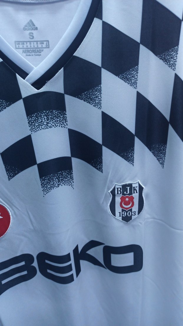 Beyaz Baskılı Erkek Kısa Kollu Jersey - Görsel 5