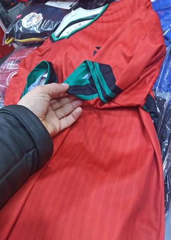 Erkek Kırmızı Dar Kesim Düğmeli Spor Tişört - Görsel 11