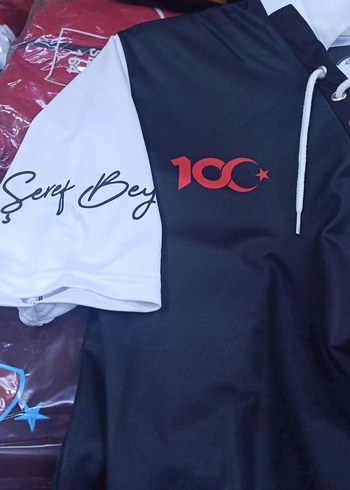 Siyah Kısa Kollu Spor Tişört 100 Baskılı - Görsel 8