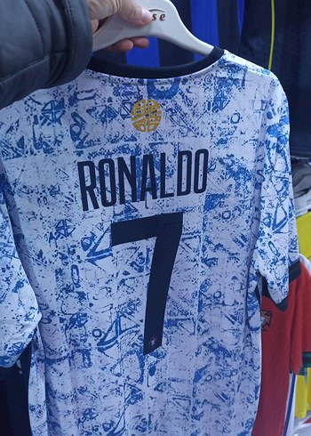 Erkek Mavi Baskılı Kısa Kollu Spor Tişört - Görsel 6