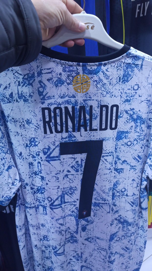 Erkek Mavi Baskılı Kısa Kollu Spor Tişört - Görsel 5