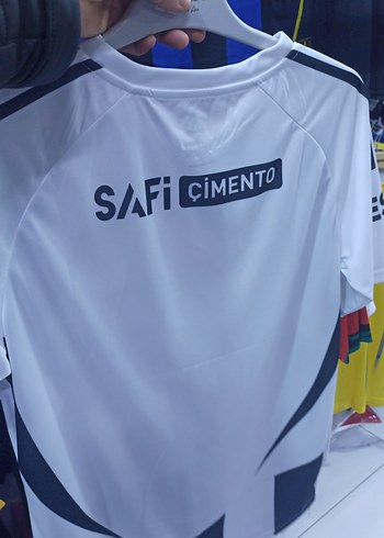 Erkek Beyaz Siyah Çizgili Spor Forma - Görsel 5