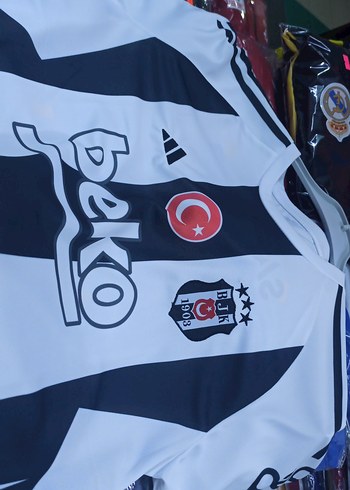 Erkek Beyaz Siyah Çizgili Spor Forma - Görsel 8