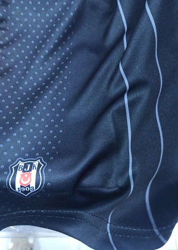 Siyah BJK Erkek Forma, Kısa Kollu, Dar Kesim - Görsel 6