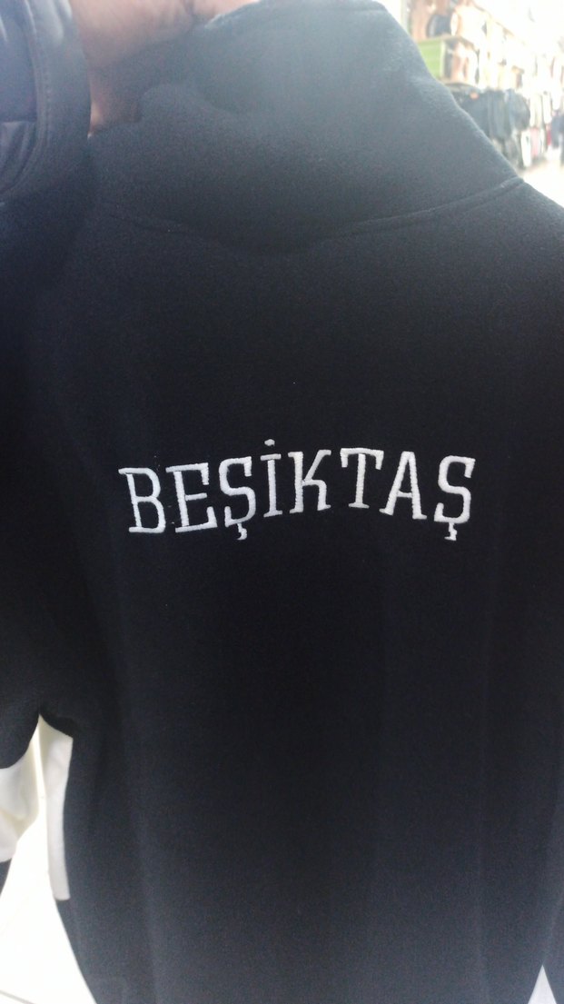 Beşiktaş Siyah Beyaz Fermuarlı Polar - Görsel 5