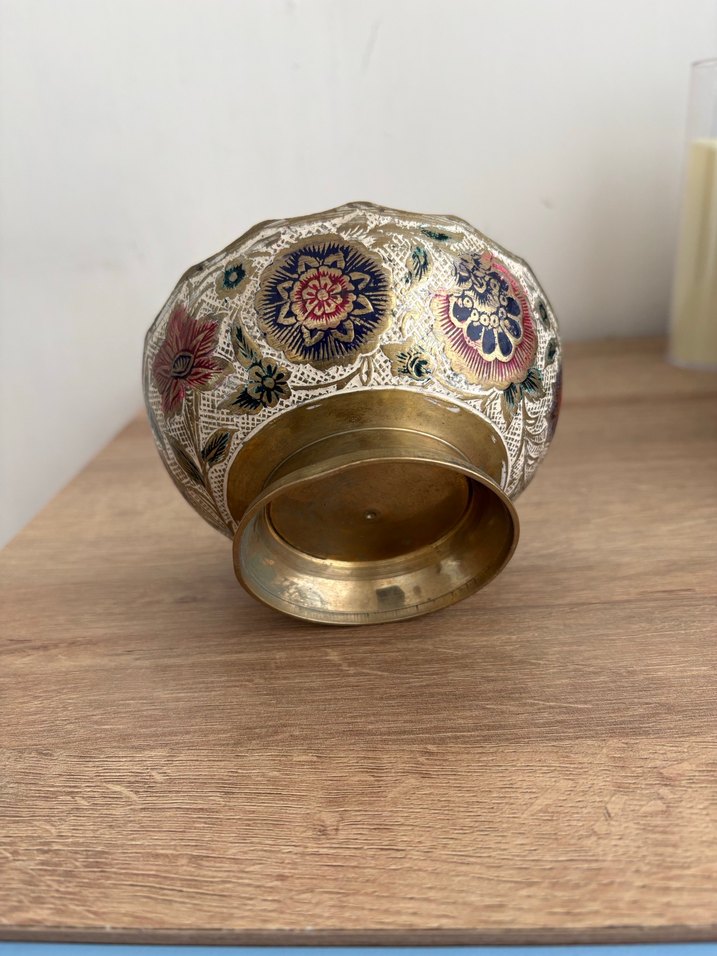 Çiçek Desenli Bohem prinç Tabak - Görsel 3