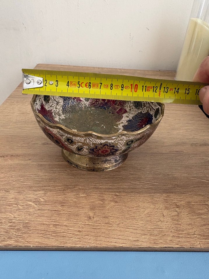 Çiçek Desenli Bohem prinç Tabak - Görsel 4