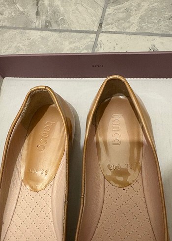 Bej Dolgu Topuklu Kadın Babet Taşlı - Görsel 3