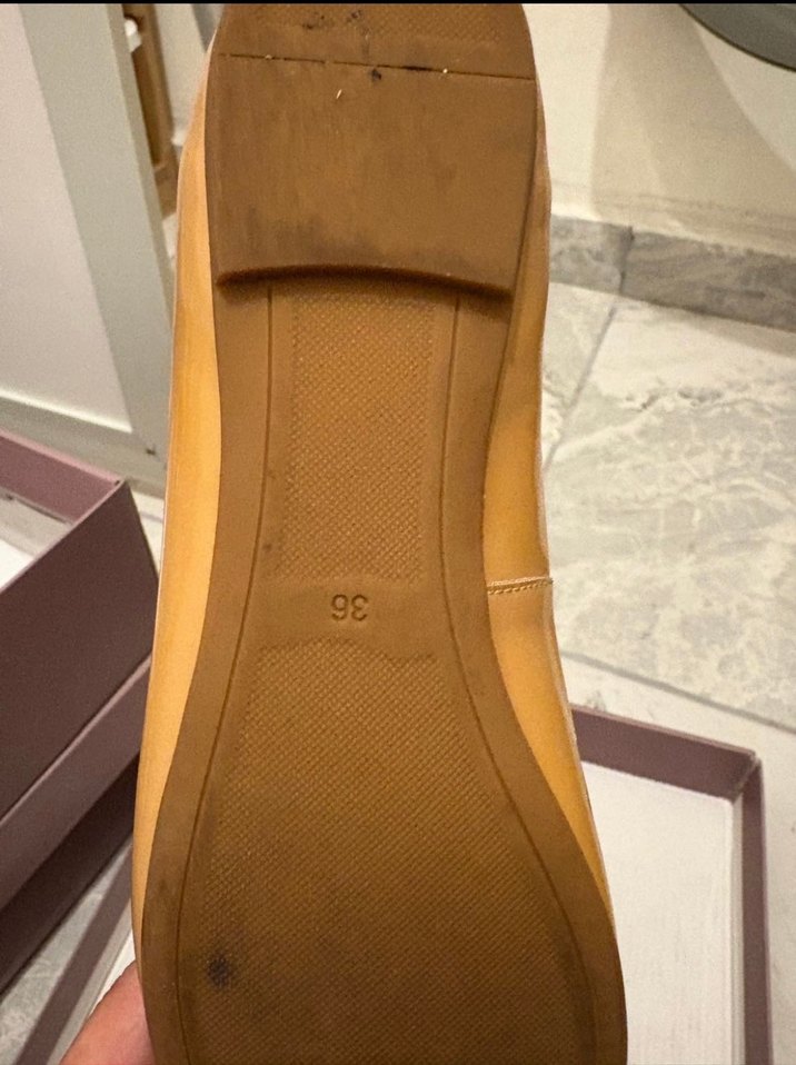 Bej Dolgu Topuklu Kadın Babet Taşlı - Görsel 4