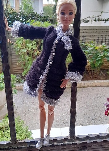 Barbie bebek için şık manto #elyapımı #handmade