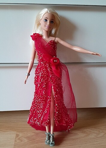 Kırmızı şık gece elbisesi #Barbie #Elyapımı #Handmade