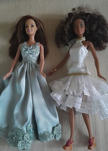 Barbie beyaz parti elbisesi #elyapımı #handmade #Barbie #party
