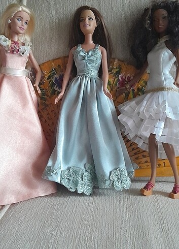 Beden Barbie beyaz parti elbisesi #elyapımı #handmade #Barbie #party
