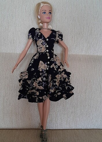 Barbie Barbie fırfırlı elbise