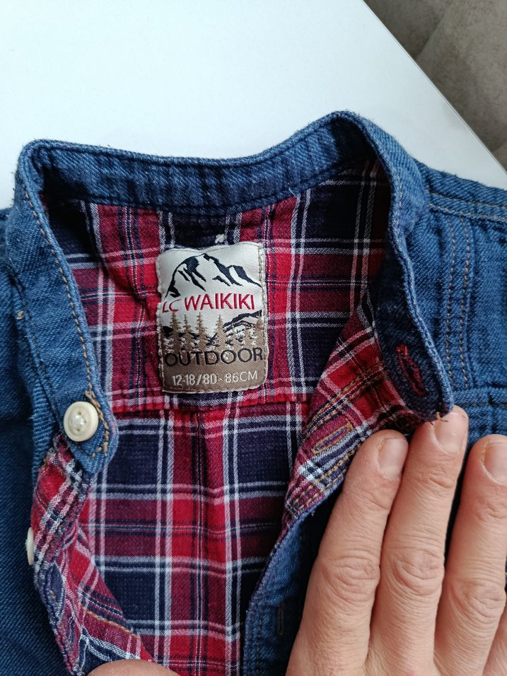 Renkli Erkek Çocuk Düğmeli Denim Ceket - Görsel 5