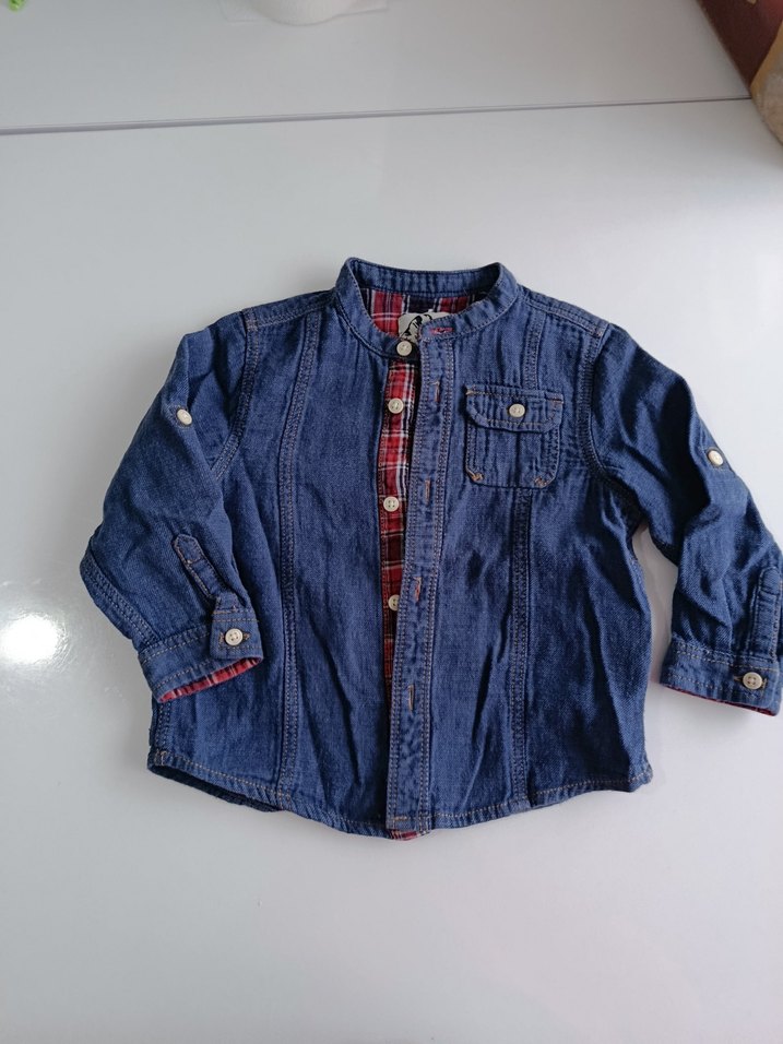 Renkli Erkek Çocuk Düğmeli Denim Ceket - Görsel 3