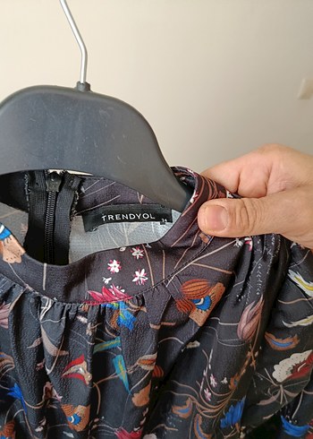 Çiçek Desenli Uzun Kollu Bohem Elbise - Görsel 4