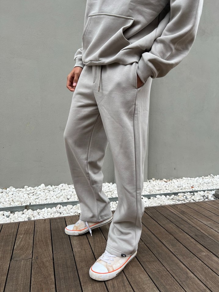 Gri Unisex Oversize Eşofman Altı - Görsel 2