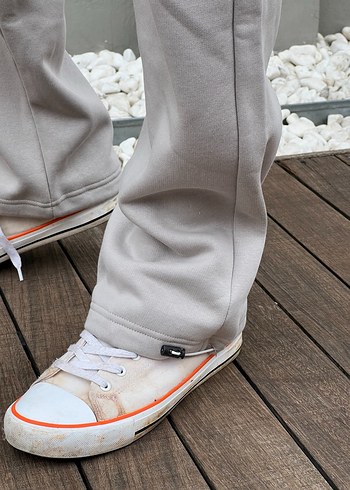 Gri Oversize Unisex Eşofman Altı - Görsel 4