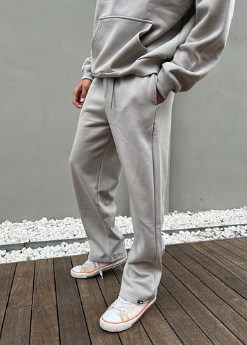 Gri Oversize Unisex Eşofman Altı - Görsel 2