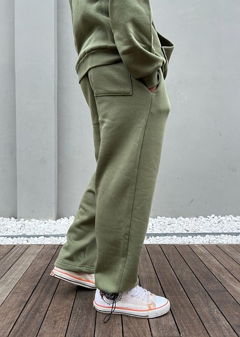 Haki Oversize Unisex Eşofman Altı - Görsel 3